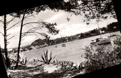 CPM Porquerolles Vue Sur le Port Bateau 