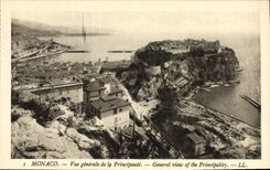 CPA Monaco Vue Generale de la Principaute 