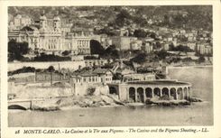 CPA Monaco Monte Carlo Le Casino et le Tir Aux Pigeons