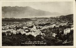 CPA Aix Les Bains Vue Generale et lac du Bourget