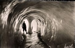 POSTAL MODERNA Chamonix los montenvers que la cueva del mar del hielo entró de la cueva