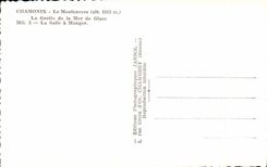 CPM Chamonix Le Montenvers La grotte de la mer de glace La salle a manger