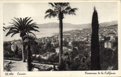 VINTAGE POSTCARD Cannes Panorama of California