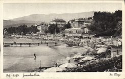 VINTAGE POSTCARD Juan Pines the beach