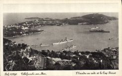 CPA Villefranche sur Mer L'escadre en rade et le Cap Ferrat Bateaux