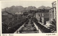 VINTAGE POSTCARD Meuton the Public garden