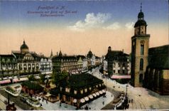 CPA Frankfurt am Main Hauptwahce mit Markt auf Zeil