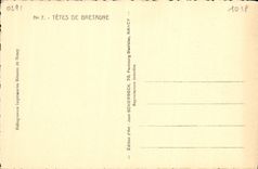 CPA Tetes De Bretagne Folklore