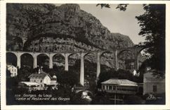 VINTAGE POSTCARD Falls Of the Wolf Viaduct and restaurant of the Falls