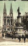 CPA Marseille Eglise Des Retormes et Monument des Mobiles