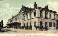 CPA Marseille La Gare Saint Charles Arrivee