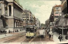 CPA Marseille La Cannebiere Tramway