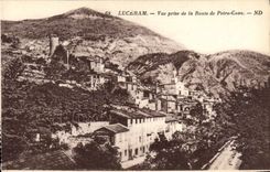 VINTAGE POSTCARD Luceram Seen from of the Road of Peira Undermined