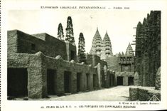 CPA Expostion Coloniale Internationale Paris 1931 Palais de l'AOF Les portiques des commercants indigenes