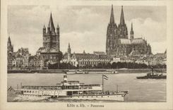 CPA Koln a Rh Panorama Bateau 