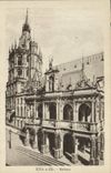 Derecho Rathaus de Koln de la POSTAL de la VENDIMIA