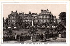 VINTAGE POSTCARD Palate Of Luxembourg Paris
