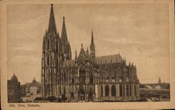 Dom Sudseite Koln de la POSTAL de la VENDIMIA