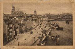 CPA Leystapel Koln Bateaux 