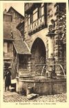 VINTAGE POSTCARD Riquewihr Fountain of Sinne