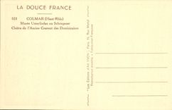 Museo de Colmar Unterlinden de la POSTAL de la VENDIMIA o claustro de Schongauer del convento viejo los dominicanos