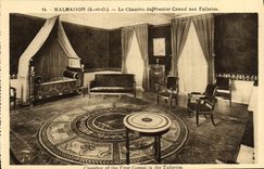 VINTAGE POSTCARD Malmaison the Room of the first Consul to Napoleon Tileries 1st
