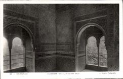 CPA Granada Alhambra Detalle De Una Sala