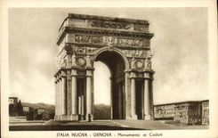 VINTAGE POSTCARD Italia Nuova Genova Monumento have Caduti
