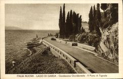 CPA Italia Nuova Lago Di Garda Gardesana Occidentale Il porto di Tignale 
