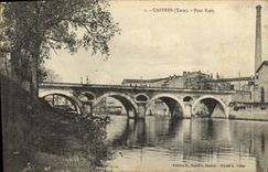 VINTAGE POSTCARD Castres Oblique Bridge