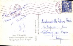 POSTAL MODERNA Toulouse un césped con el jardín botánico agrupa la vuelta de Seysse