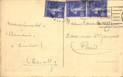 POSTAL Toulouse de la VENDIMIA los puentes de Garona