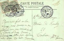 VINTAGE POSTCARD Cauterets Seen from of the Way of Raillere