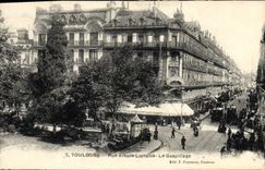 Calle Lorena Alsacia de Toulouse de la POSTAL de la VENDIMIA la tranvía que pierde