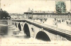 POSTAL Toulouse de la VENDIMIA el nuevo puente el hospital San José del registro bajo