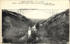 VINTAGE POSTCARD Viaduct of Vaur Bridge of Tanus