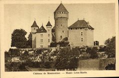 VINTAGE POSTCARD Castle De Montrottier Museum Leon Ponds