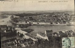 VINTAGE POSTCARD Montereau View Taken De Surville