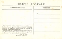 VINTAGE POSTCARD Monument Militaria dedicacee Charles Grondy