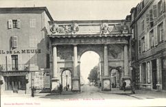 CPA Nancy Porte Stanislas Hotel de la Meuse Hotel d'Angleterre