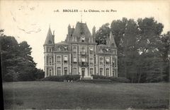 VINTAGE POSTCARD Brolles the Castle Seen Of the Park