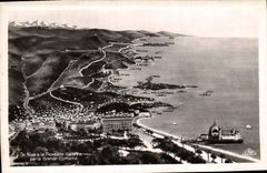 VINTAGE POSTCARD Of Nice At the Italian Border By the Large Cornice