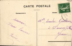 La POSTAL Correze de la VENDIMIA ilustró la iglesia del cierre Ussel del ángel Saint