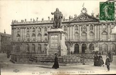 CPA Nancy Place Et Statue Stanislas L'Hotel De Ville