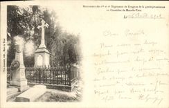 VINTAGE POSTCARD Monument Of 1st and 2nd Regiments Of Dragons Of the Prussian Guard To the Cemetery Of Mars the Militaria Tower