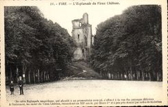 CPA Vire L'Esplanade Du Vieux Chateau
