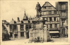 VINTAGE POSTCARD Rouen Places Of the Virgin Jeanne d' Arc