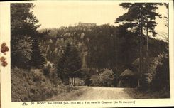 Montaje co de la POSTAL de la VENDIMIA. Odile vista hacia el convento