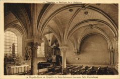 VINTAGE POSTCARD Vezelay Basilica Of the Madeleine Low vault Or Vault Of Blessed Sacrament Old chapter house