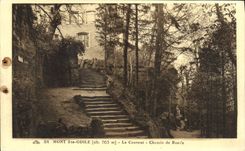 Montaje co de la POSTAL de la VENDIMIA. Odile la manera cubierta del convento